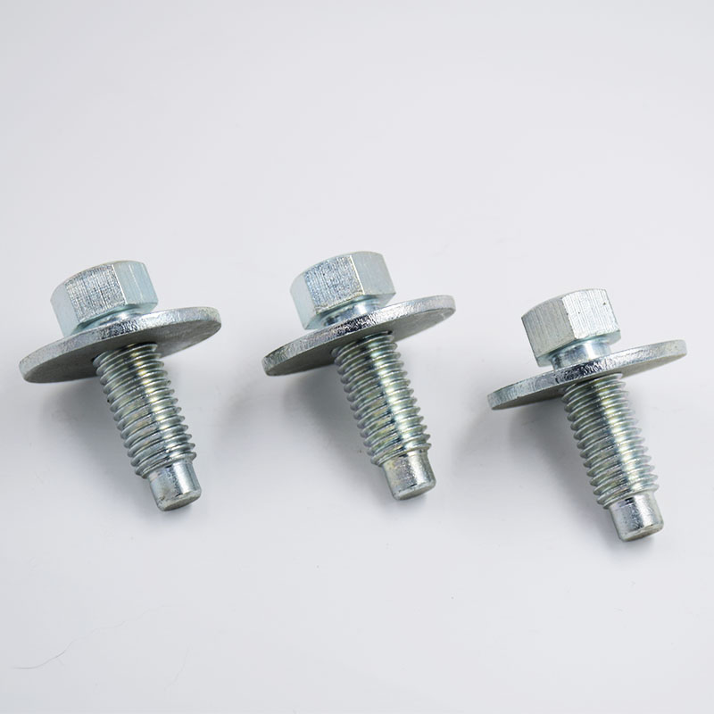 Hexagon Nut With Large Flat Washer And Tail Bolt