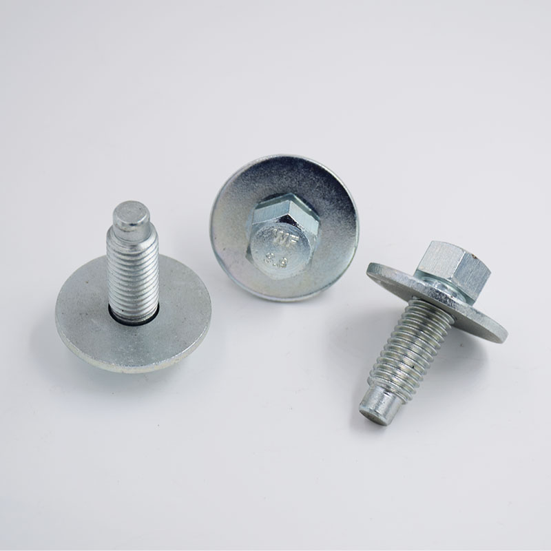 Hexagon Nut With Large Flat Washer And Tail Bolt