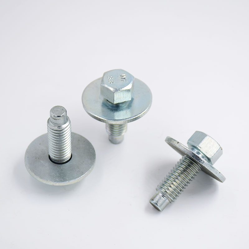 Hexagon Nut With Large Flat Washer And Tail Bolt