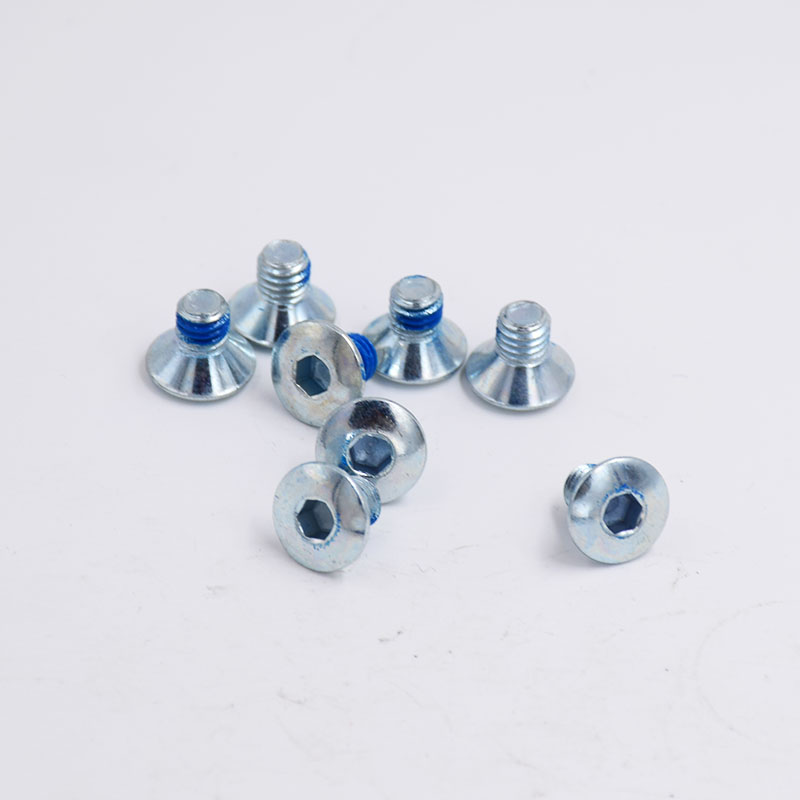 Non-Standard Screw With Head Sunk And Hexagonal Shape And Glue Coating
