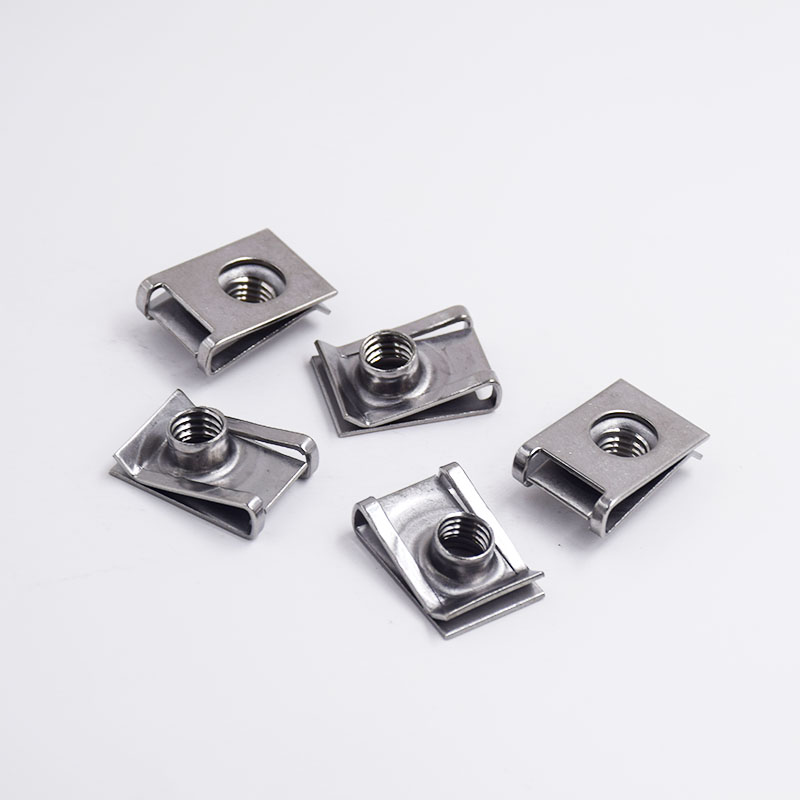 Square Anti Vibration Spring Nut With Built-In Spring Steel