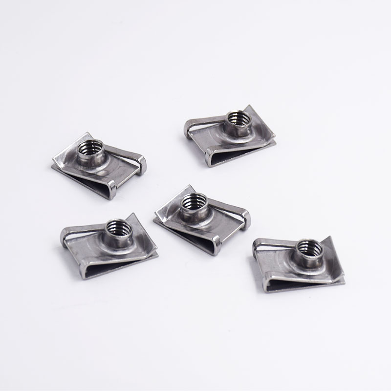 Square Anti Vibration Spring Nut With Built-In Spring Steel