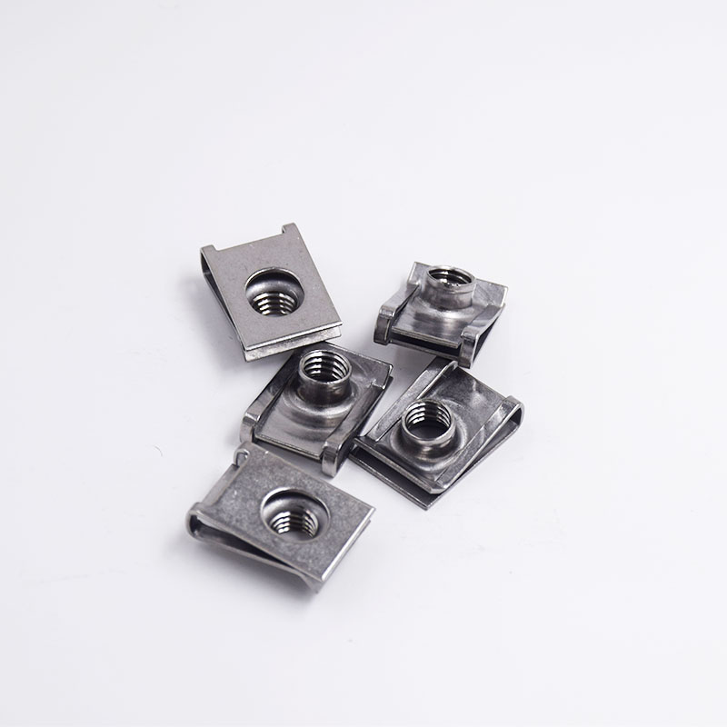 Square Anti Vibration Spring Nut With Built-In Spring Steel