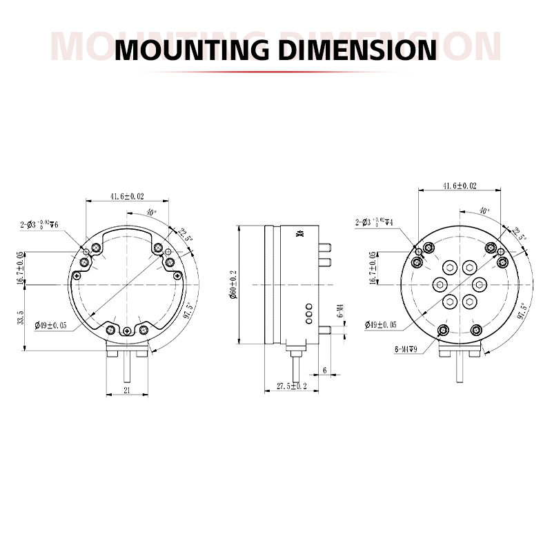 6 Axis Force Sensor T521G18D2