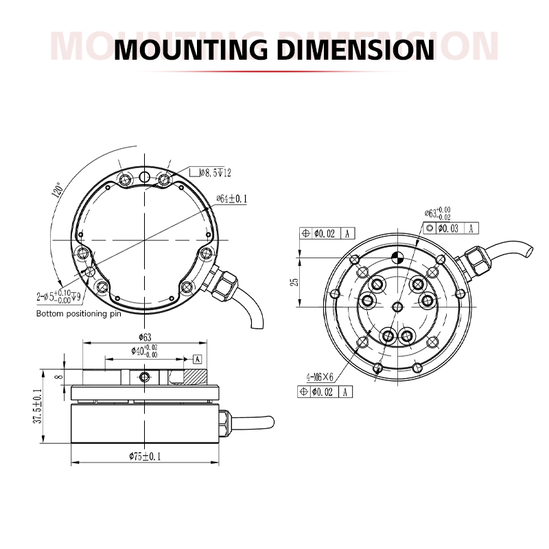 6 Axis Force Sensor T521K
