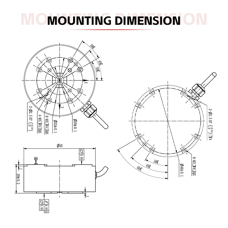 6 Axis Force Sensor T521T