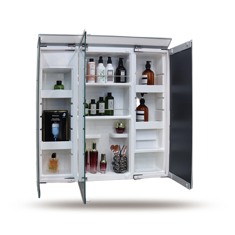 Adjustable Light Ample Storage Grille Bathroom Cabinet with Smart LED Mirror