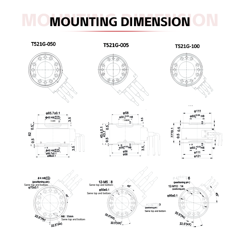 3 Axis Force Sensor T521G