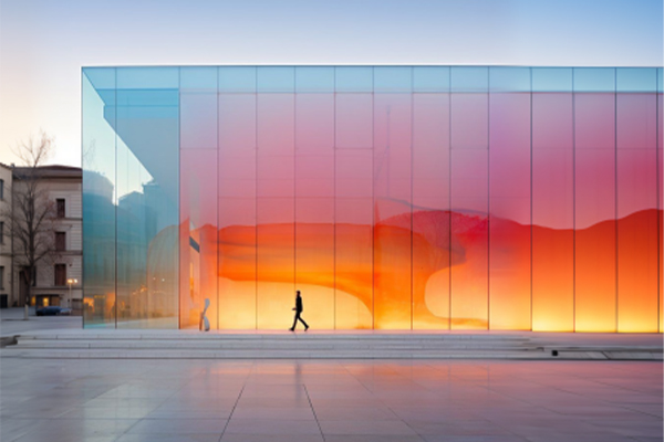 The Digital Coat Of Glass Curtain Walls - Crystalline Screens Light Up City Landmarks