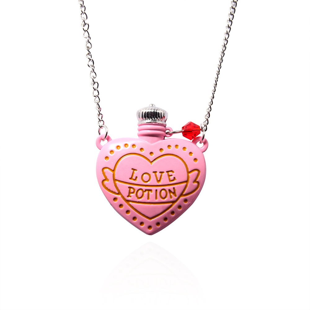 Love Potion Heart Bottle Pendant Necklace