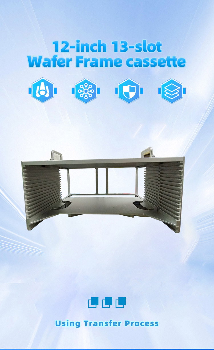 12-Inch 13-Slot A73-R1 Wafer Frame Cassette (10mm Slot Pitch)