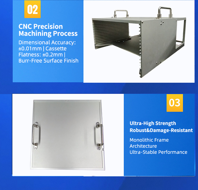 12-Inch 13-Slot A73-R1 Wafer Frame Cassette (10mm Slot Pitch)
