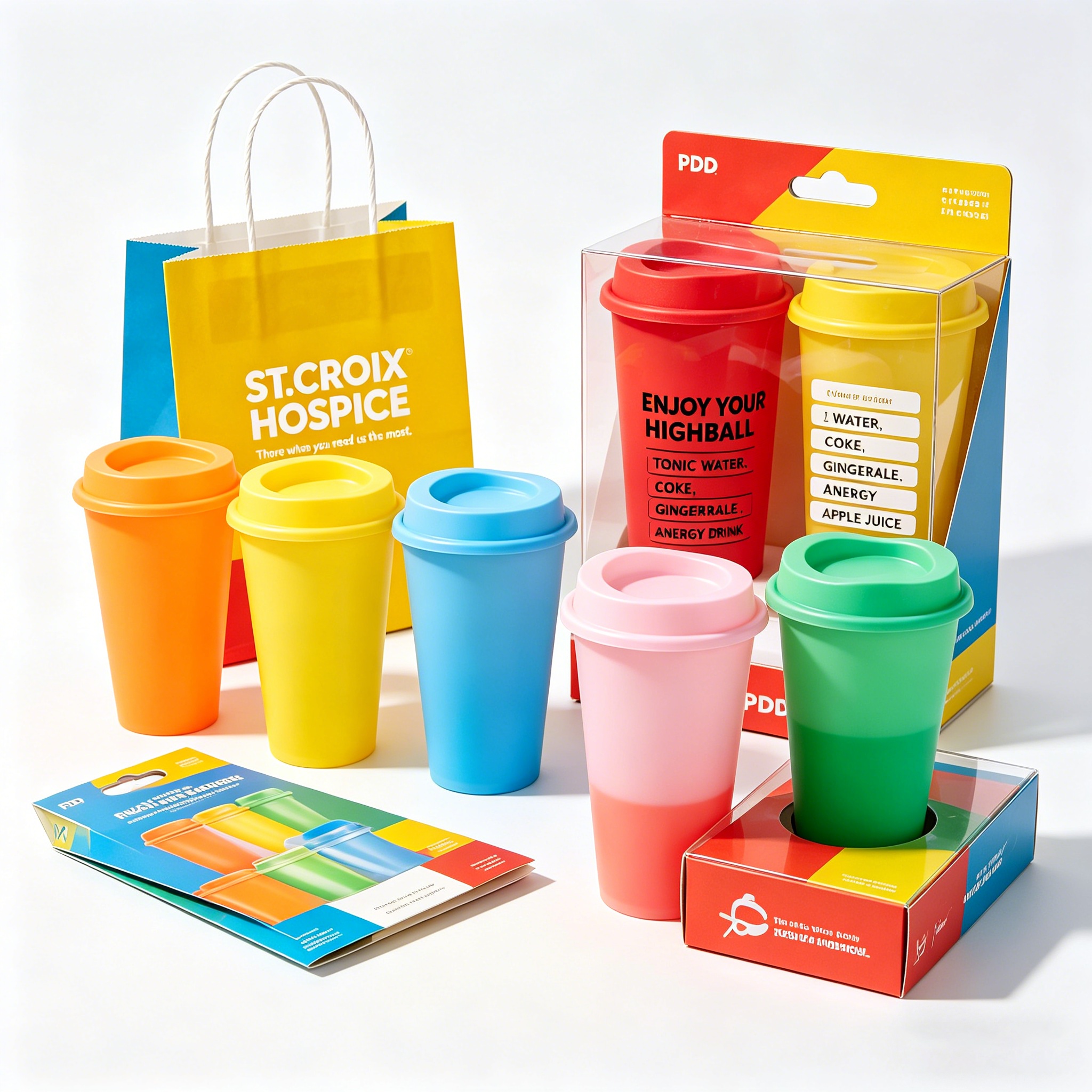 Custom 16oz Reusable Plastic Tumbler with Leakproof Lid & Straw