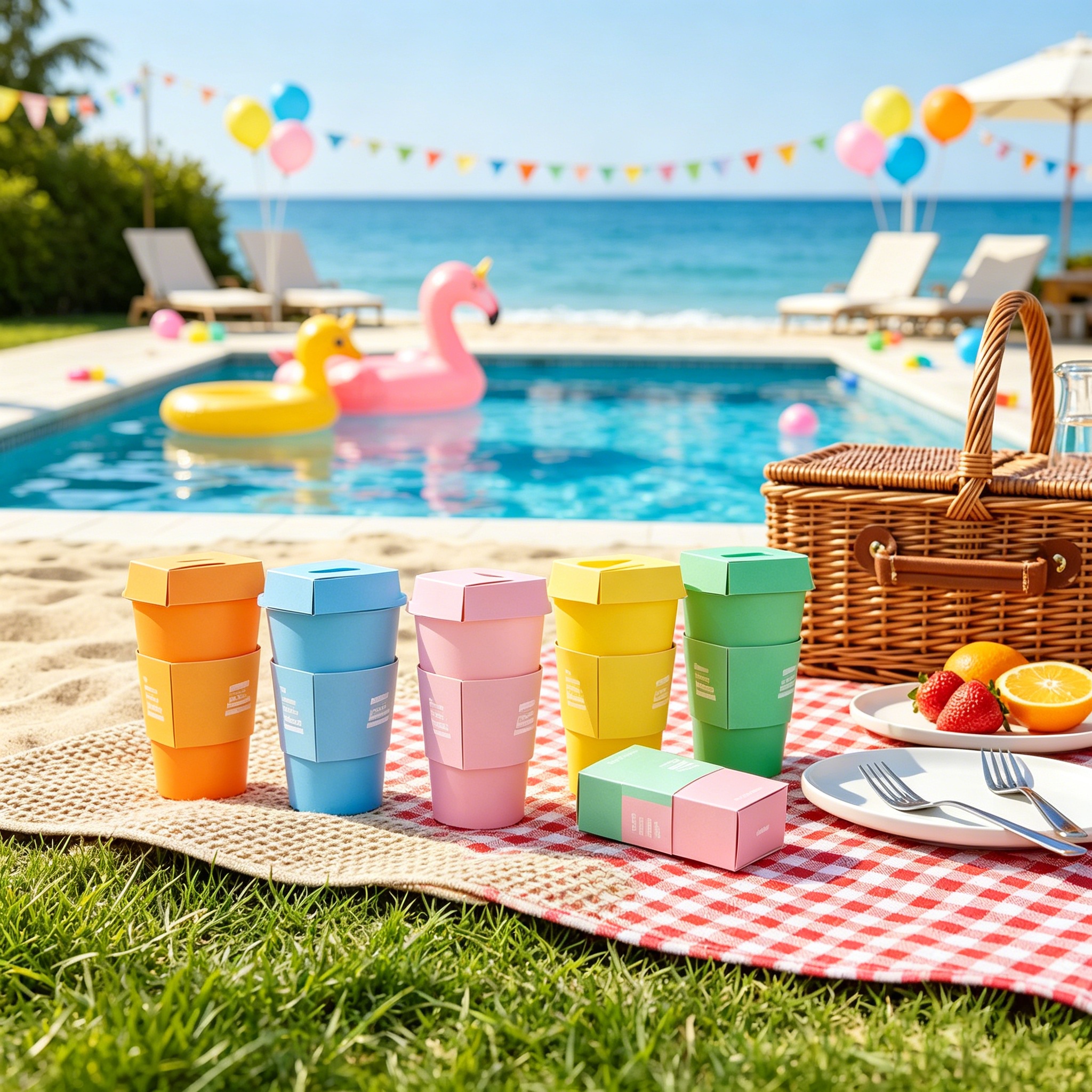 Custom 16oz Reusable Plastic Tumbler with Leakproof Lid & Straw