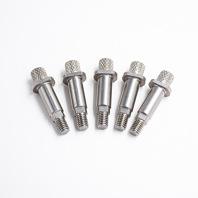 Stainless Steel Flat Head Threaded Screws With Knurled Texture