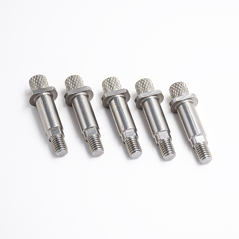 Stainless Steel Flat Head Threaded Screws With Knurled Texture