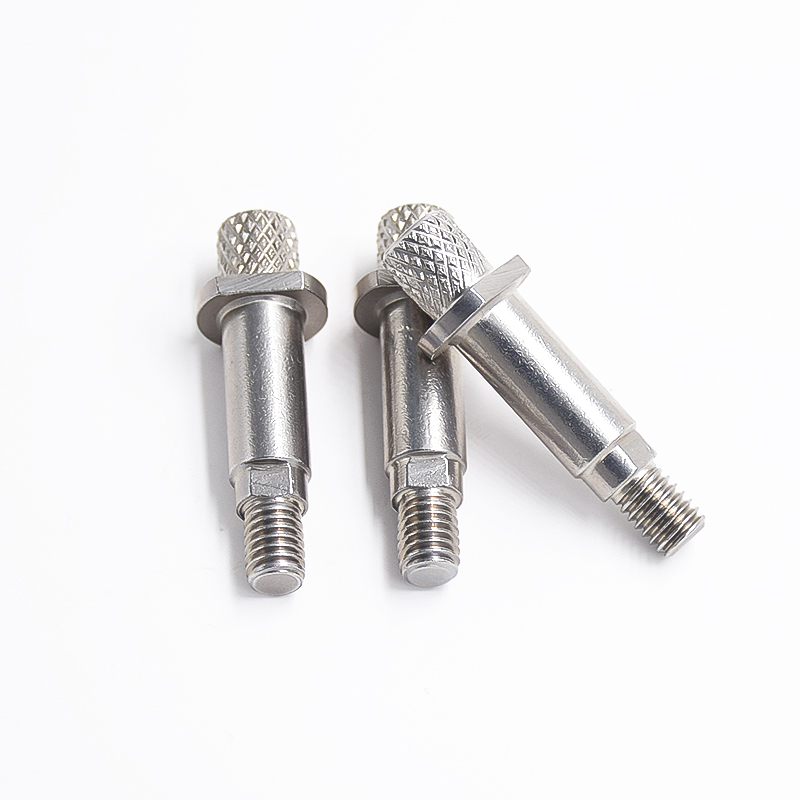 Stainless Steel Flat Head Threaded Screws With Knurled Texture