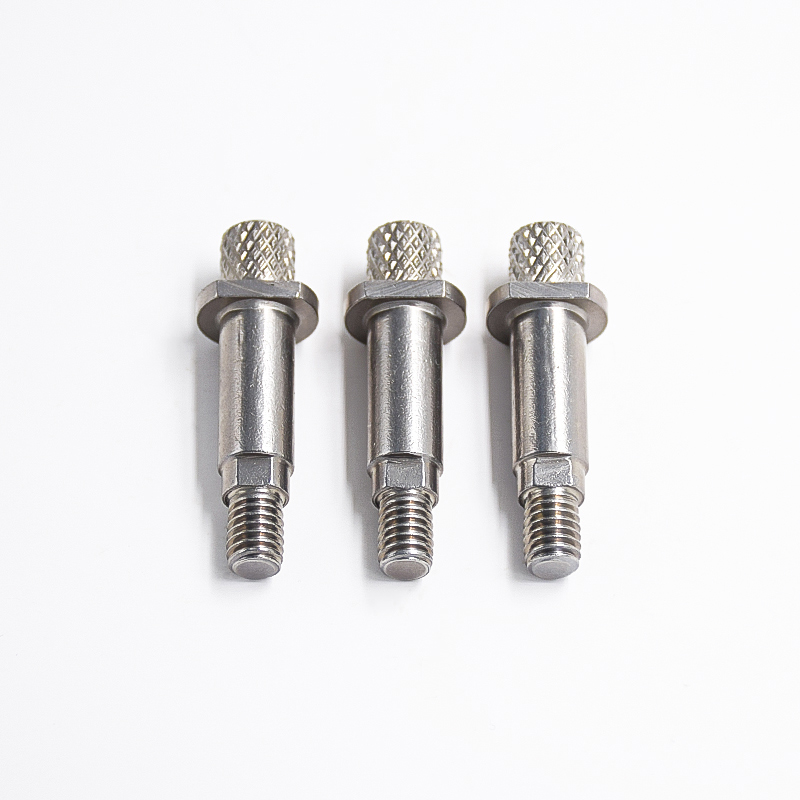 Stainless Steel Flat Head Threaded Screws With Knurled Texture