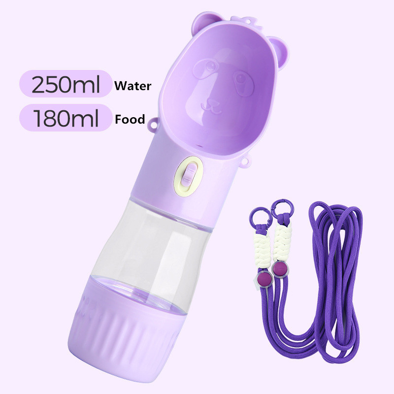 Innovative Dog Water Bottle With Food Container Redefines Pet Travel Convenience