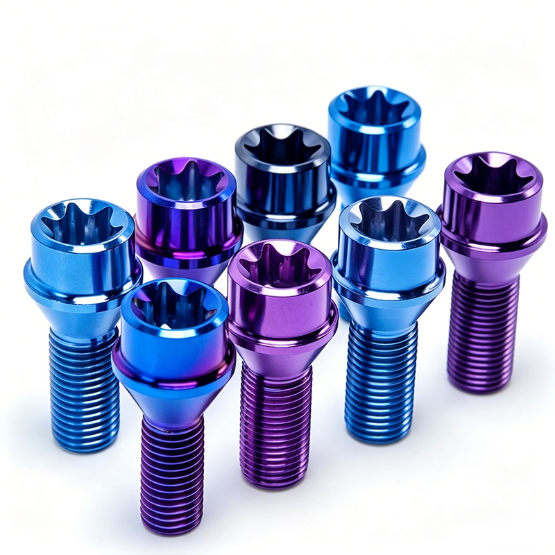 Non-Standard Titanium Alloy Wheel Hub Bolts With Flange Or Tapered Design
