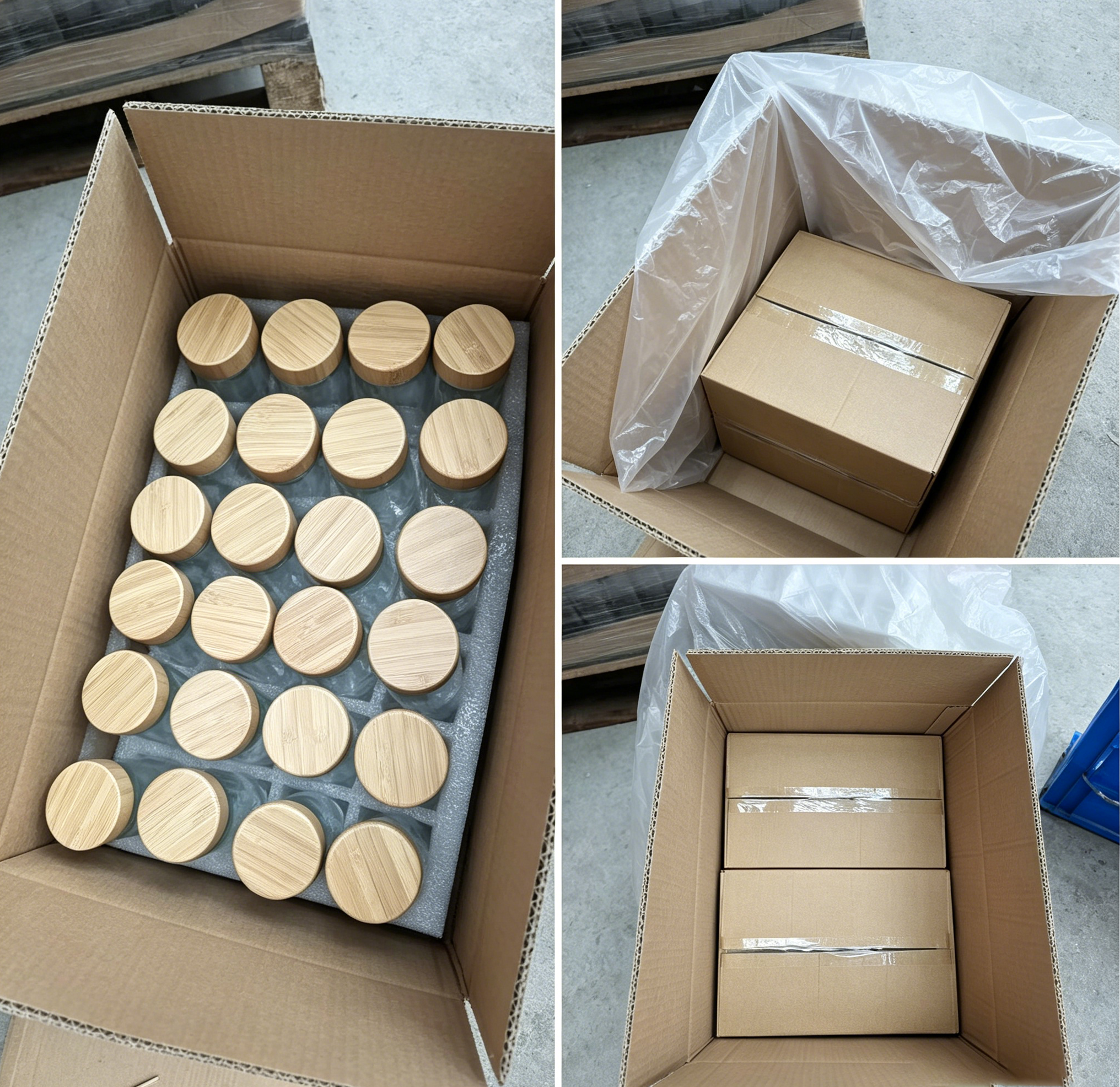 120ml  4oz Glass Spice Jar with Bamboo Lid