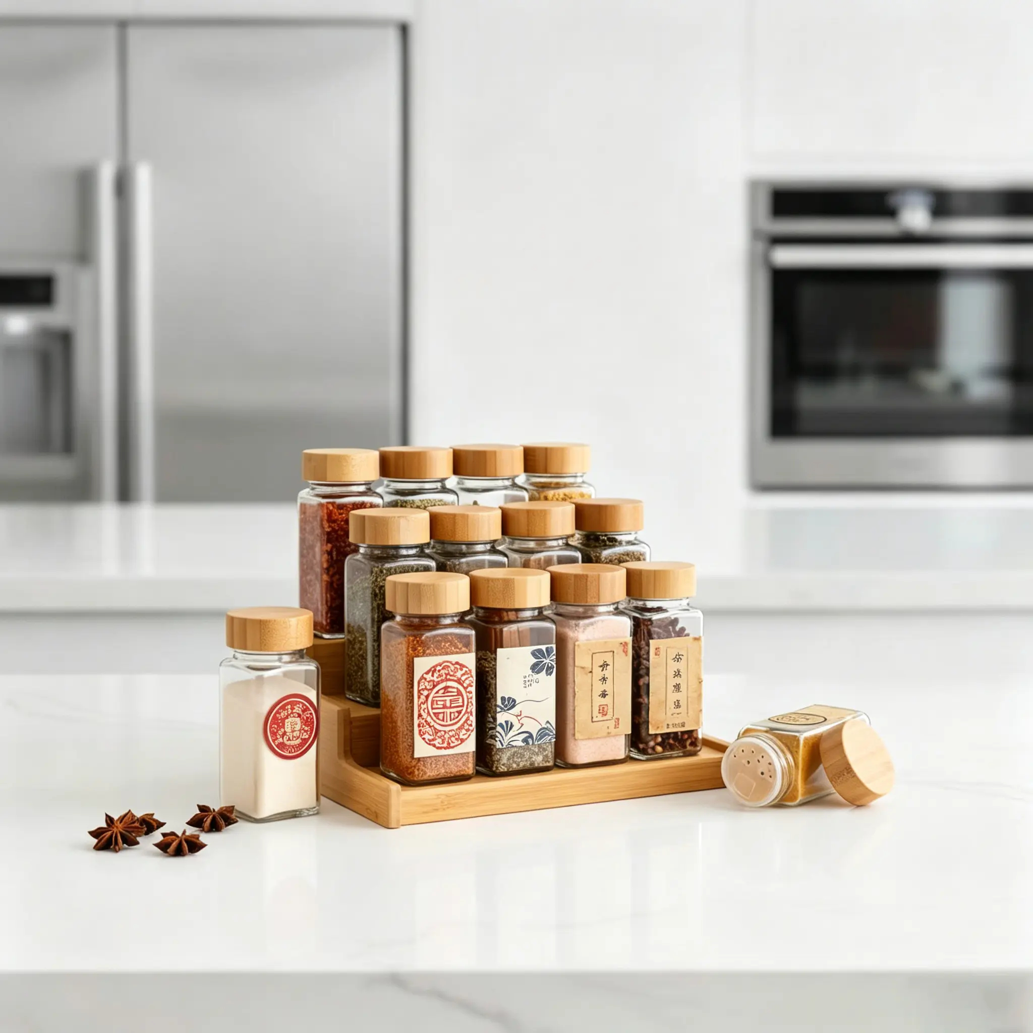 Wholesale Spice Jars With Bamboo Lids