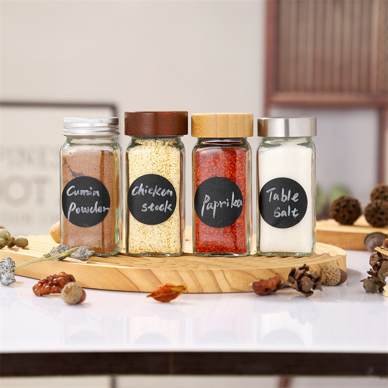 Glass Spice Jars with Aluminum Lids & Iron Lids