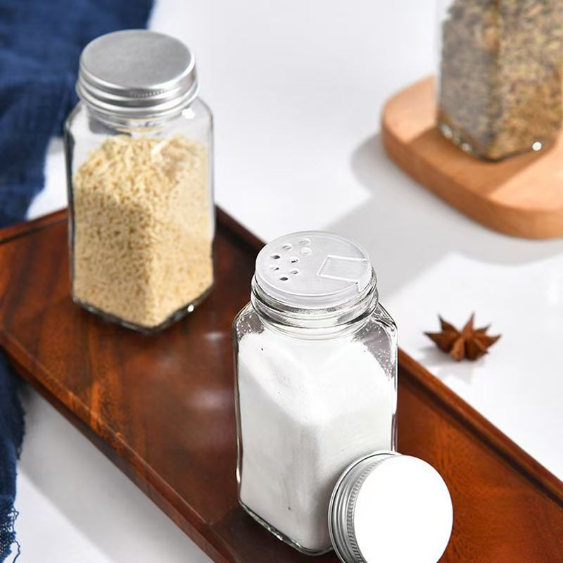Glass Spice Jars with Aluminum Lids & Iron Lids