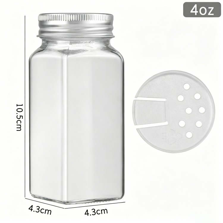 Glass Spice Jars with Aluminum Lids & Iron Lids