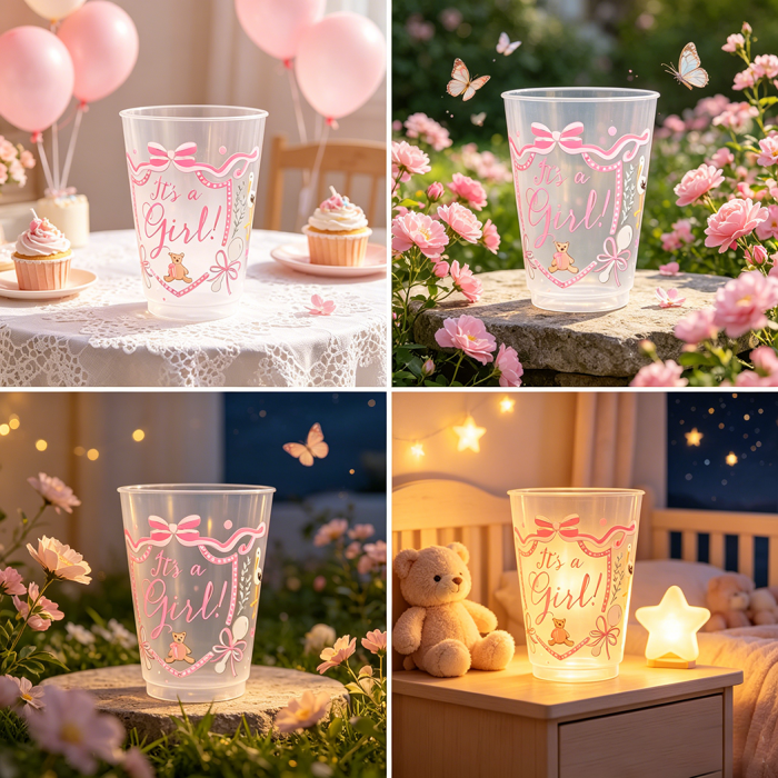 Custom 16oz Frosted Plastic Cup