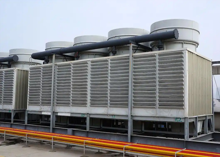 Electric heat tracing band for anti-freezing of cooling tower pipes