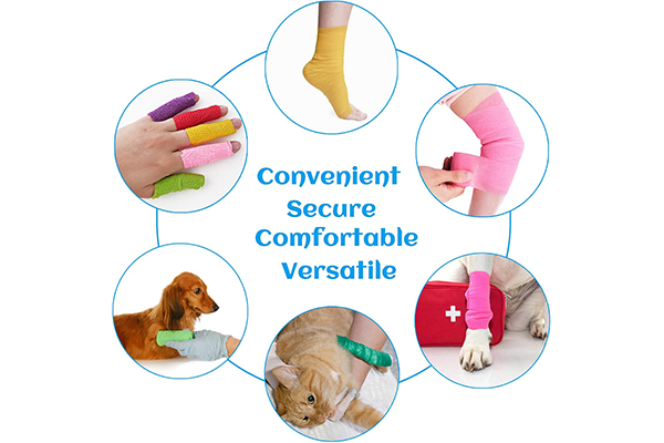 Multi-Color Non-Woven Cohesive Bandage &ndash; The Ultimate Care Companion for Pets