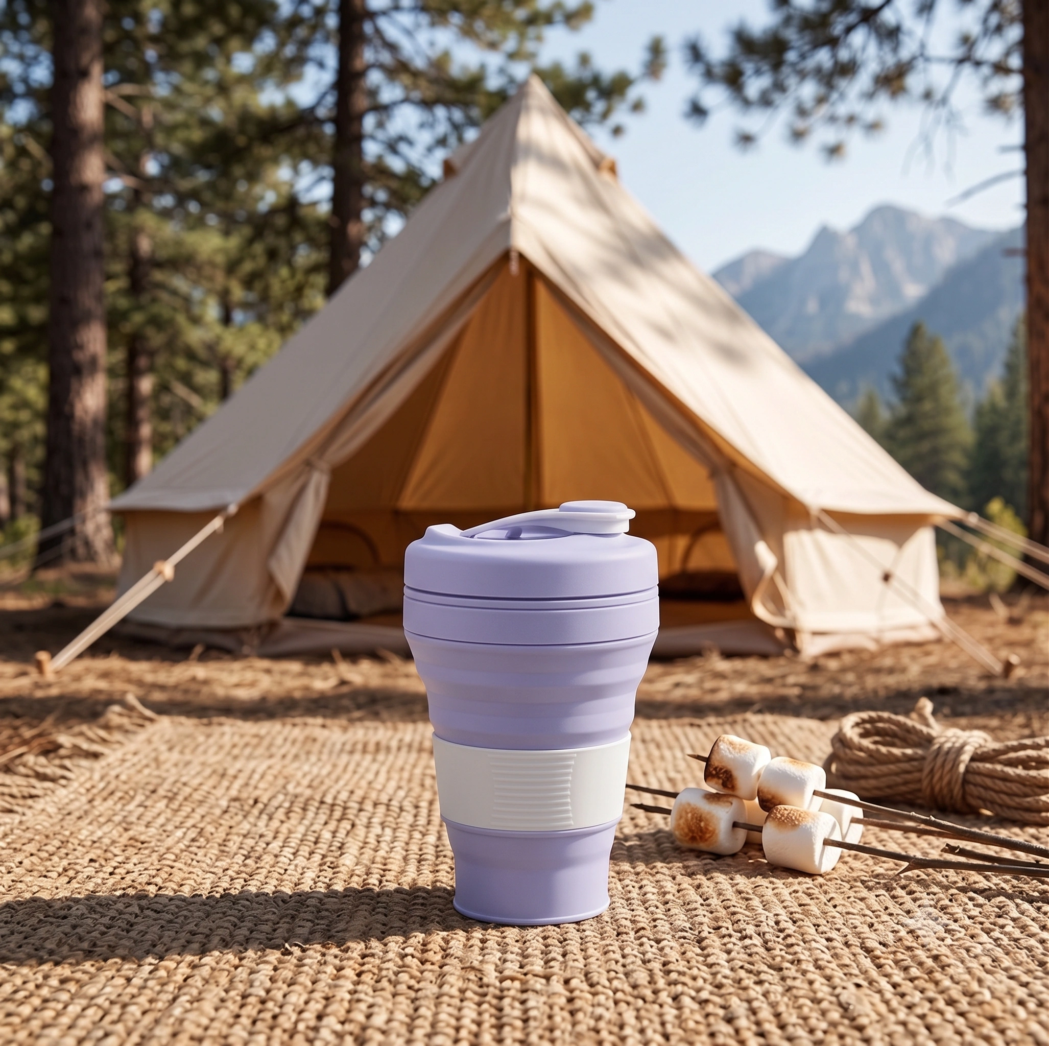 Collapsible Travel Cup with Lid