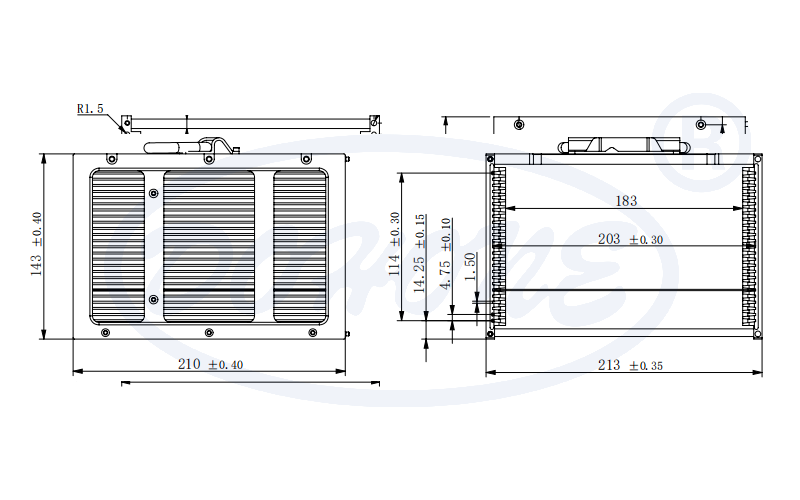 8 inch 25 slot V08-R0 Stainless steel cassette (4.75mm Slot Pitch)