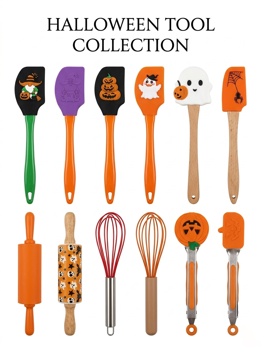 Halloween Silicone Baking Utensil Sets