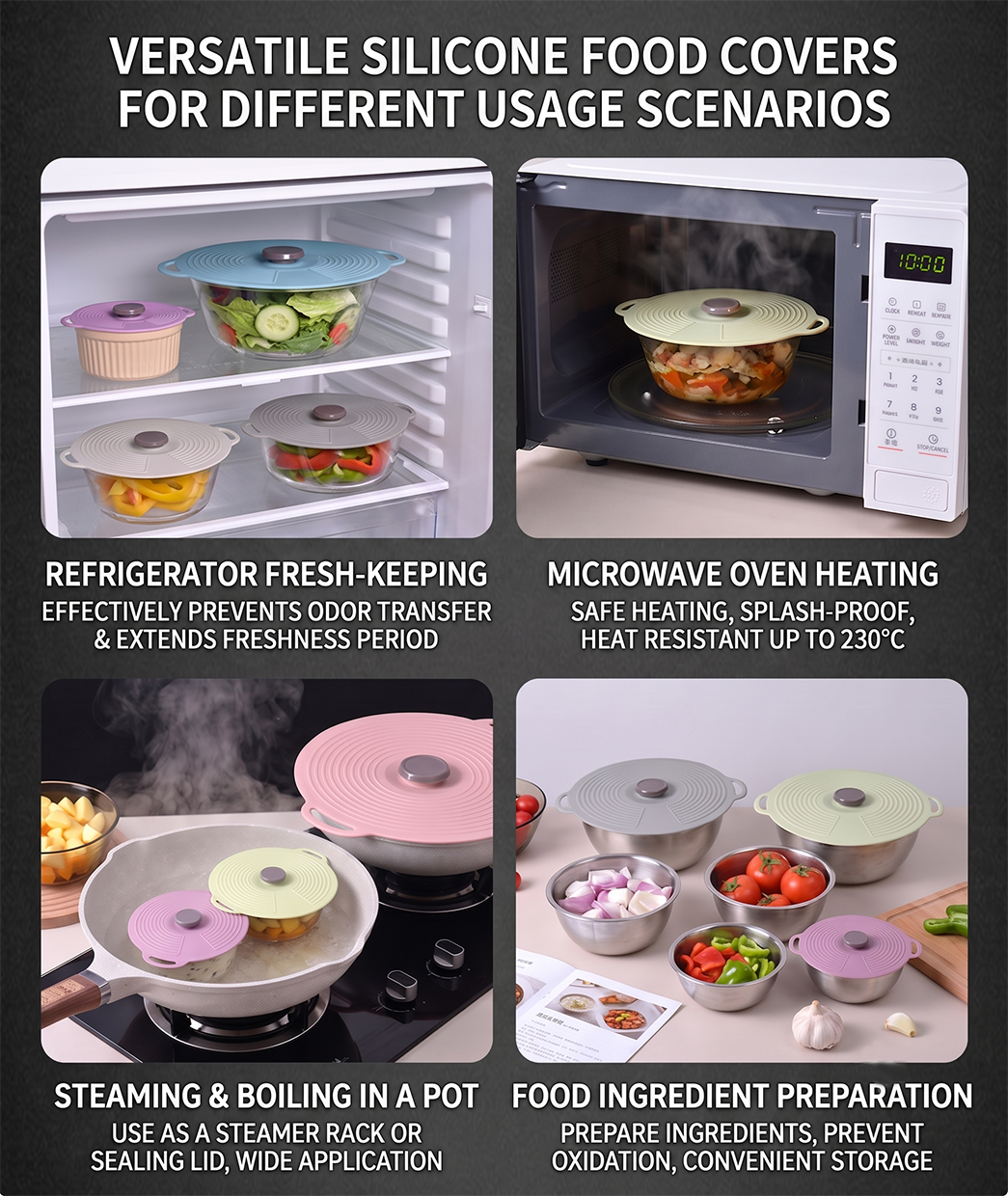 Kitchen Pot Covers &ndash; Dustproof, Washable & Universal Fit