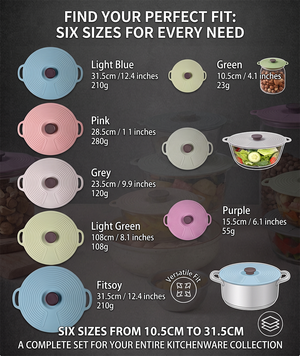 Kitchen Pot Covers &ndash; Dustproof, Washable & Universal Fit