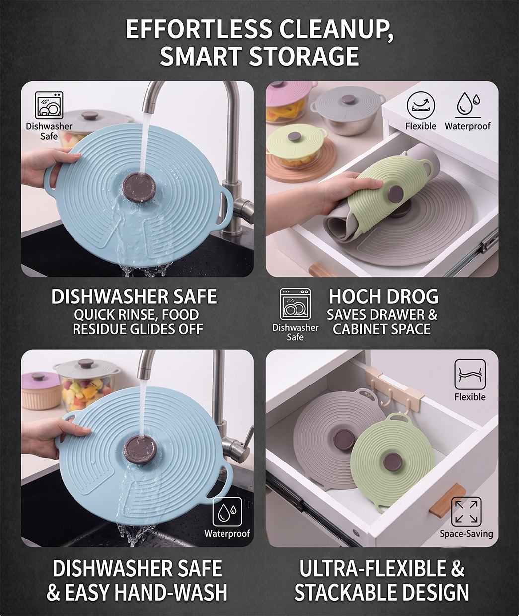 Kitchen Pot Covers &ndash; Dustproof, Washable & Universal Fit