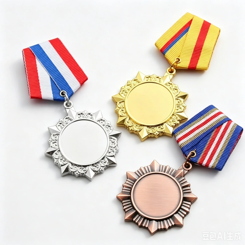 Customized Blank Zinc Alloy Medal Badges For Awards Competitions And Graduation