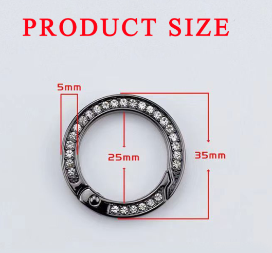 Diamond Zinc Alloy Spring Ring
