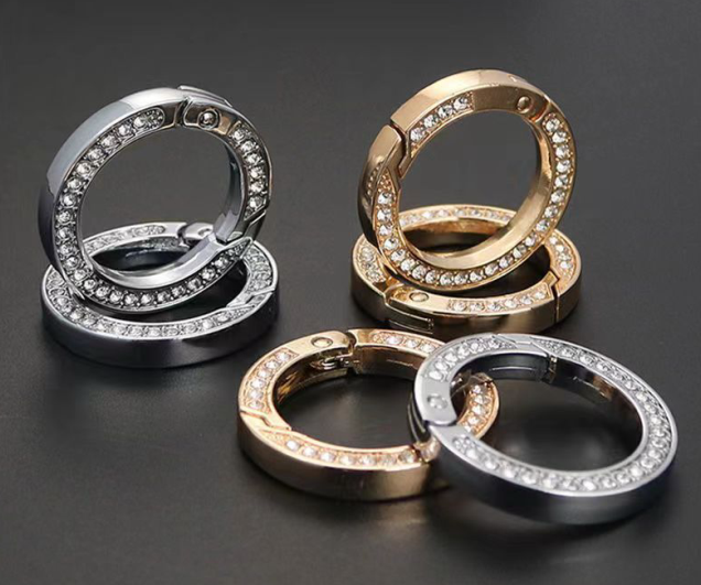 Diamond Zinc Alloy Spring Ring