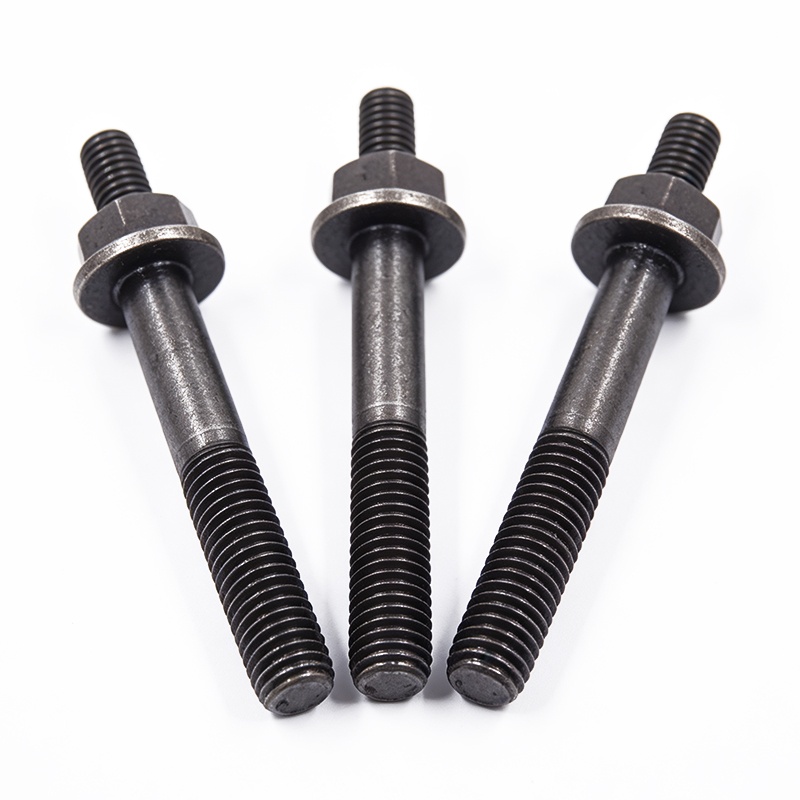 CNC Machined Stainless Steel Hex Flange Double Ended Stud Bolts for Industrial Fastening