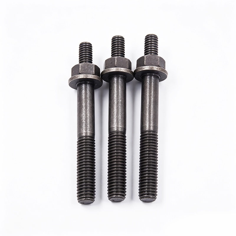 CNC Machined Stainless Steel Hex Flange Double Ended Stud Bolts for Industrial Fastening