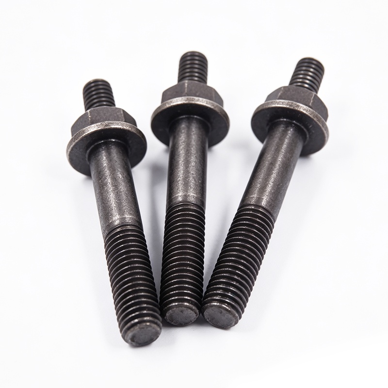 CNC Machined Stainless Steel Hex Flange Double Ended Stud Bolts for Industrial Fastening