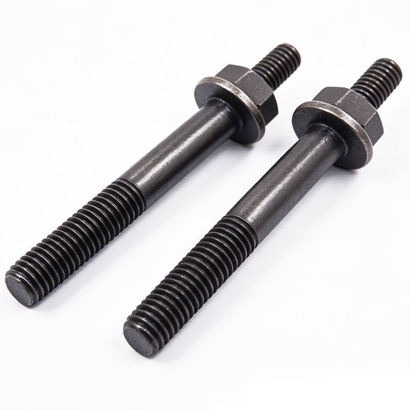 CNC Machined Stainless Steel Hex Flange Double Ended Stud Bolts for Industrial Fastening