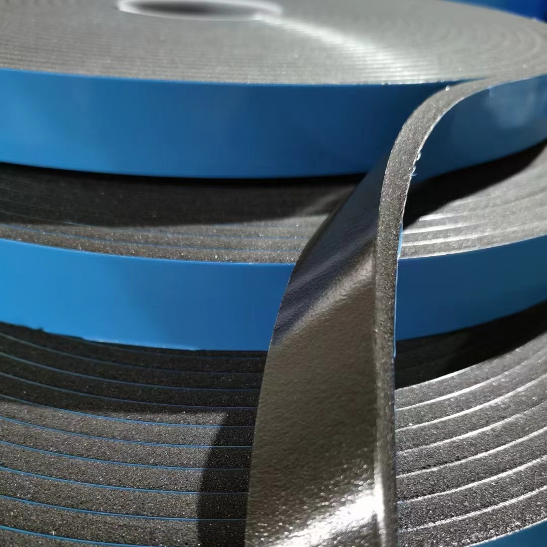 Black PVC Foam Tape 2mm High Density Waterproof Sealing Adhesive Tape