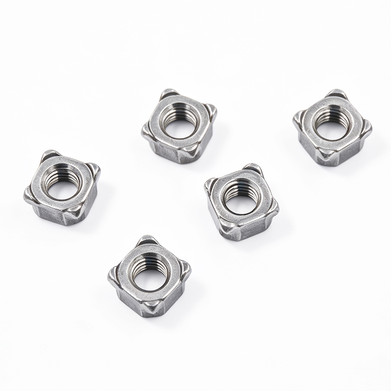 Carbon Steel Square Weld Nuts with Heavy Duty Threaded Nuts for Welding Applications