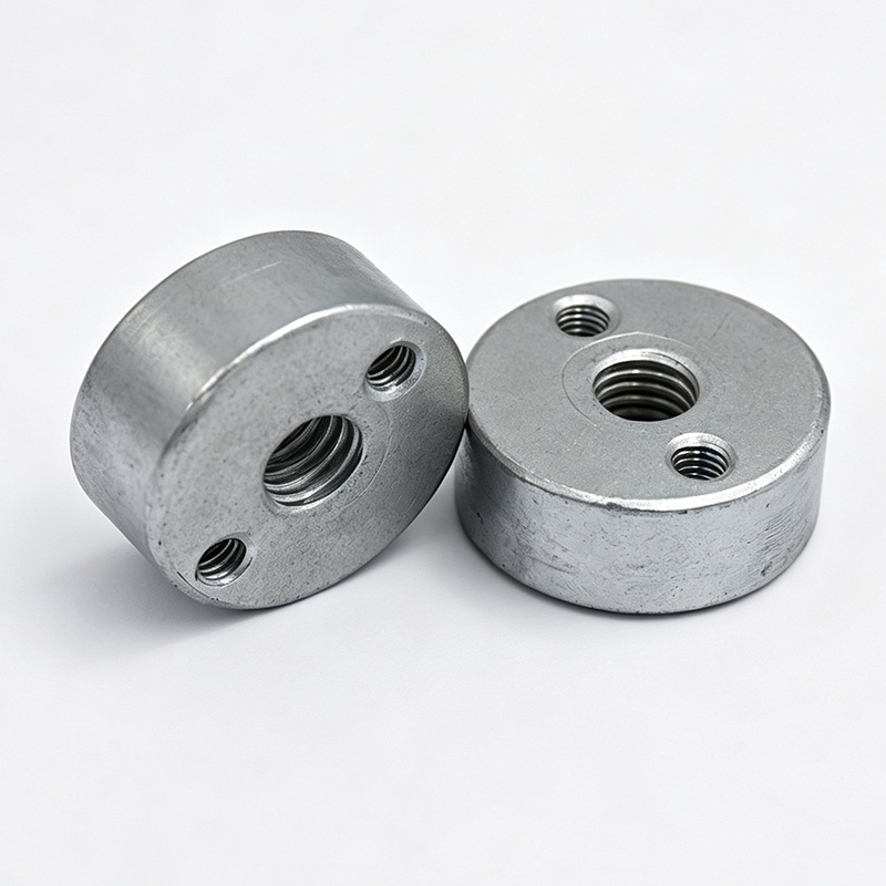 Three Hole Round Plate Nuts with Threaded Plate Fasteners for Metal and Machinery