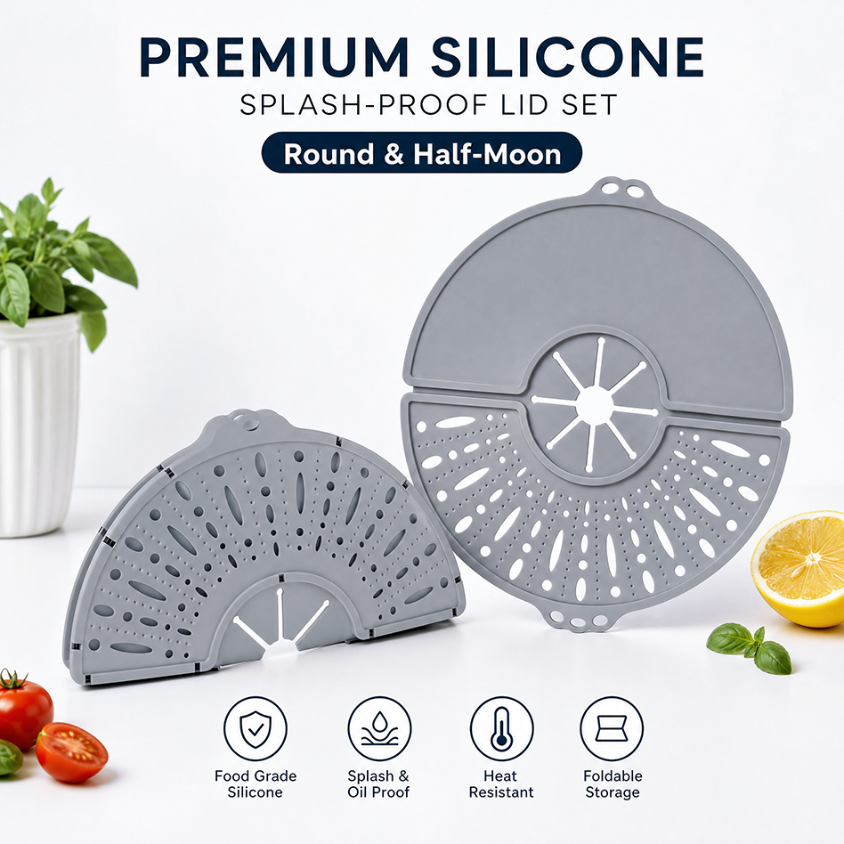 Silicone Splatter Screen with 304 Stainless Steel Core