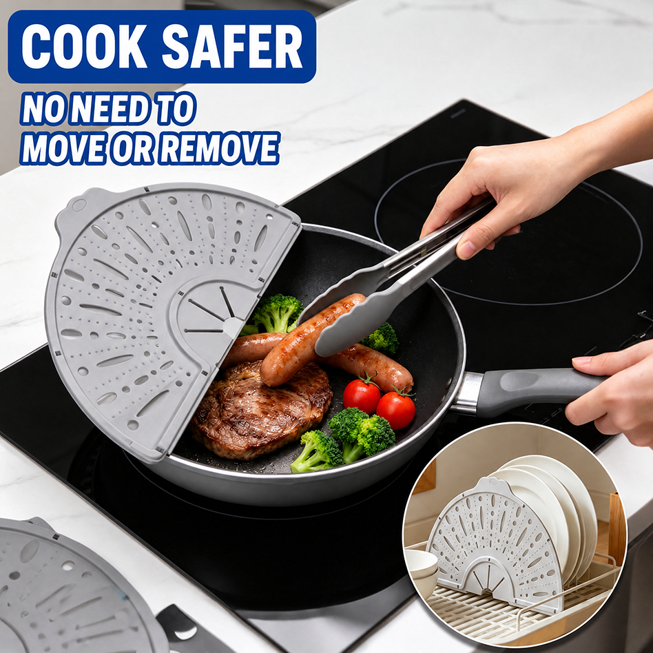 Silicone Splatter Screen with 304 Stainless Steel Core